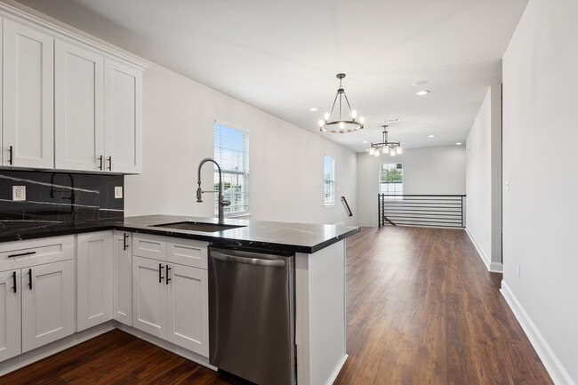 Living room from kitchen - 1324 Harrison Ave