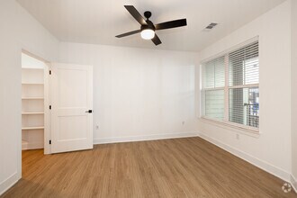 1BR, 1BA - 761SF - Hawthorne - Bedroom - The Lennox at Copperleaf