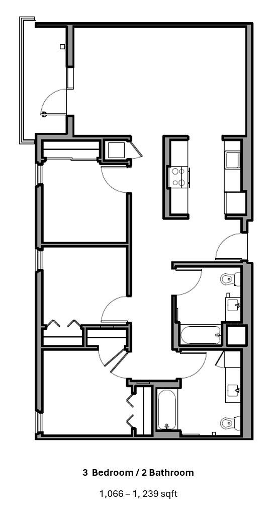 Plano de planta - Luma Point Apartments