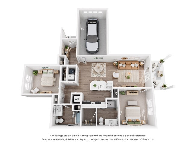 2 HABITACIONES - A/AR: Habitaciones - 2: Baños - 2: Rango de pies cuadrados - 1100 a 1100 - Genesee Pointe Apartments