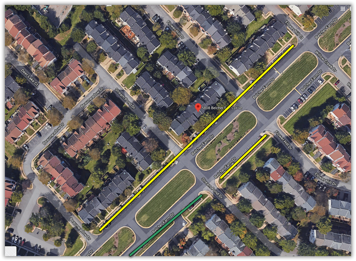 Available parking *see latest markings on pavement to confirm* - 5808 Belcher Farm Dr