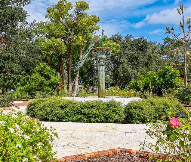 The Rose Garden is located on the south side of Central Park