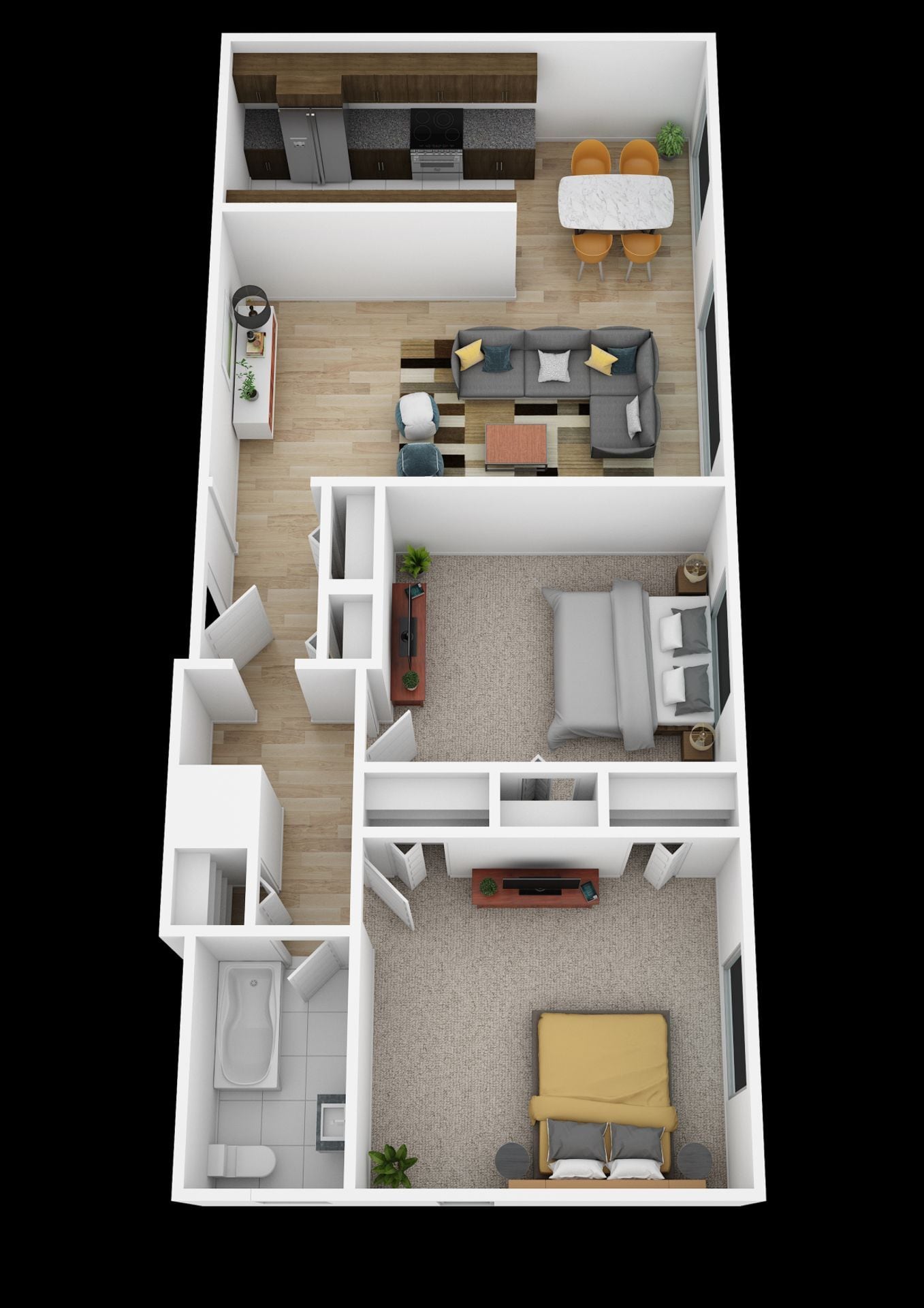 Shaker Lake Apartments & North Moreland Co... – 2X1A - 920 Sqft
