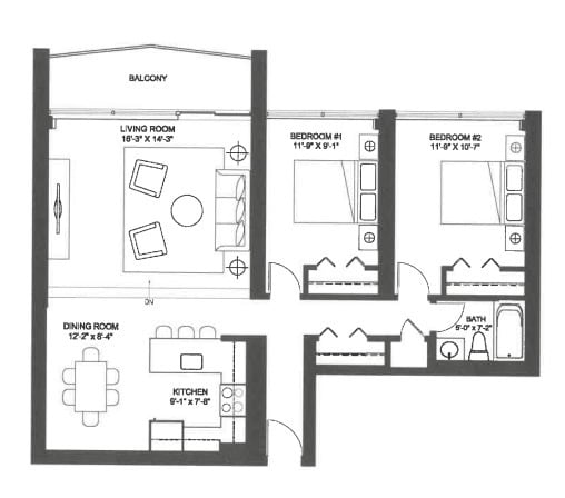 Floor Plan - Lakeshore Towers
