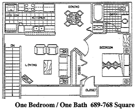 1HAB/1BA - Hampton Village Apartments