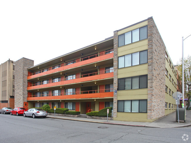 Street view of La Mirada Apartments - La Mirada