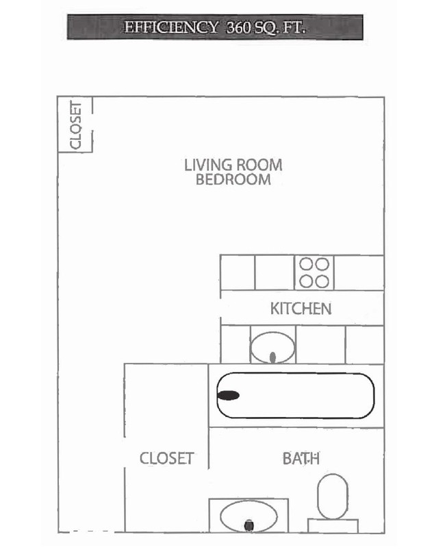 Efficiency - Forrest Heights Apartments