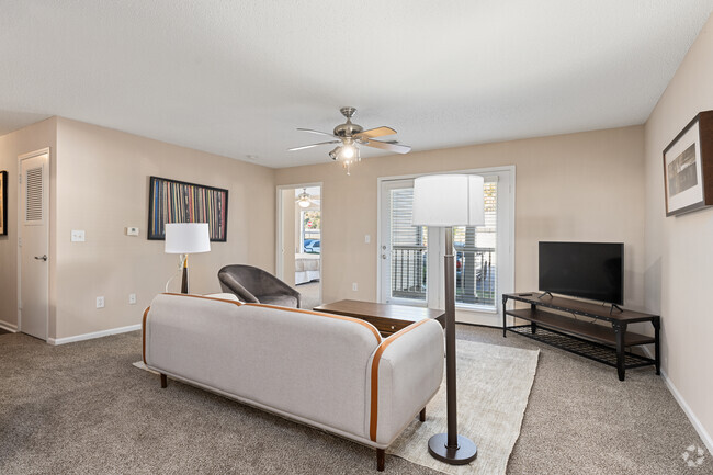 2BR, 2BA - 1232SF - Living Room - Chapel Creek Apartments