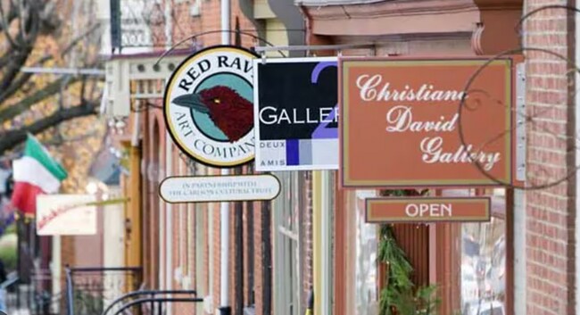 Gallery Row en Lancaster, PA, es un vibrante distrito artístico ubicado en North Prince Street. - 15 South Lime Street
