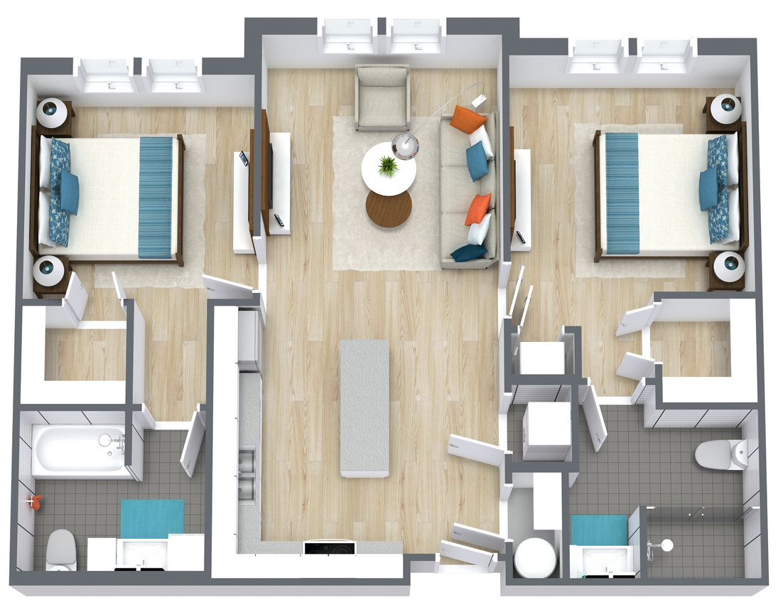 Warley Park B1 - Nivel 1 - Plano de planta 3D.png - Warley Park