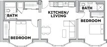 Two Bedroom / Two Bath