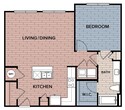 1 Bed, 1 Bath