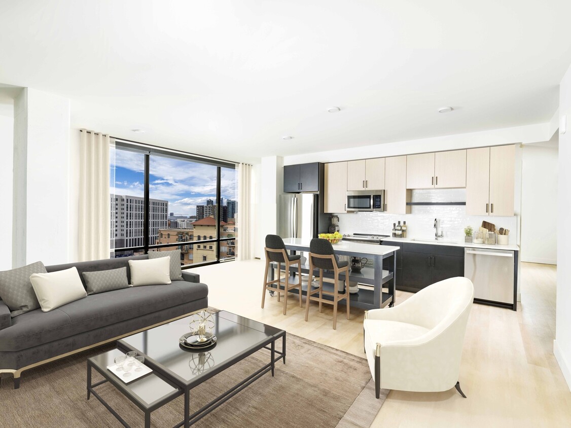 Welcome to Modera Golden Triangle, Denver's premier living destination. Choose from our selection of studio, 1-, 2-, and 3-bedroom homes, featuring versatile den and loft layouts to suit your lifestyle. - Modera Golden Triangle