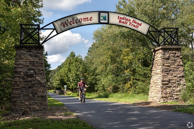 Enjoy a quiet bike ride or a stroll on the Indian Head Rail Trail in White Plains.