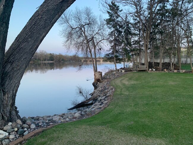 Standing at Mississippi River bank- view to right Anoka Bridge - 505 W River Pkwy