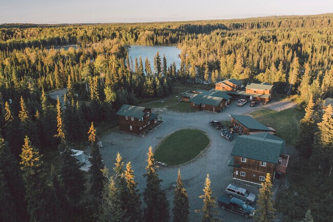 Aerial view of apartments by Kasilof River - 22616 Terrace Dr