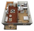 1 Bedroom, 1 Bathroom