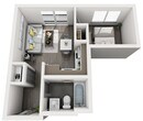 1x1 A - Unfurnished