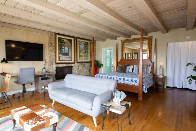 Studio, Fireplace and Couch - 8149 Billowvista Dr