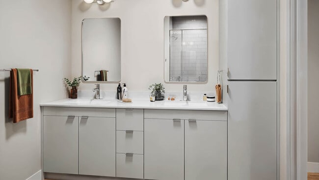 Bathroom with Double Vanity - The Basin