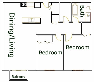 2HAB/1BA - Four Seasons Apartments