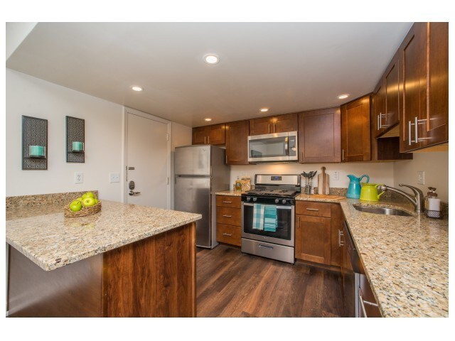 Cocinas remodeladas recientemente con una gran cantidad de hermosas encimeras de granito - Grandview Pointe Apartments