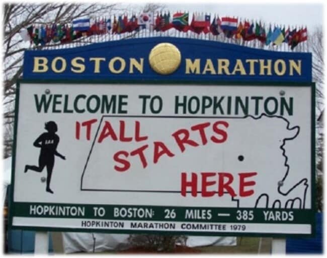 Línea de salida del maratón de Boston - 34 Main St