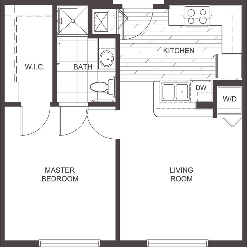 Plano de planta - Madison Point Senior Apartments