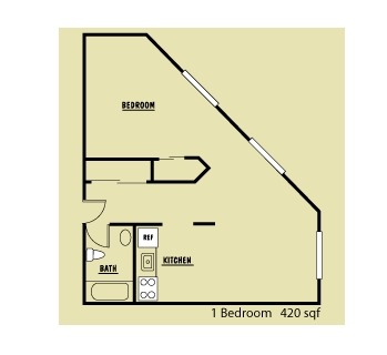 1BR/1BA - Olive Towers Apartments