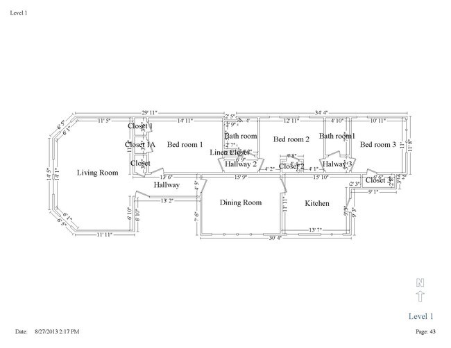 Distribución del apartamento - 723 Dobson St