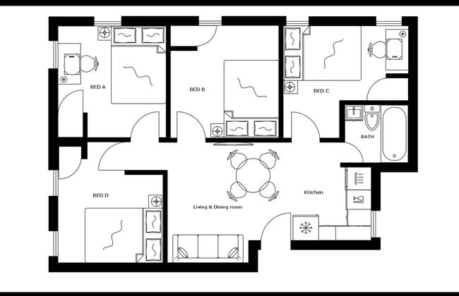 Photo - Private bedroom in 4 bed/1 bath Home