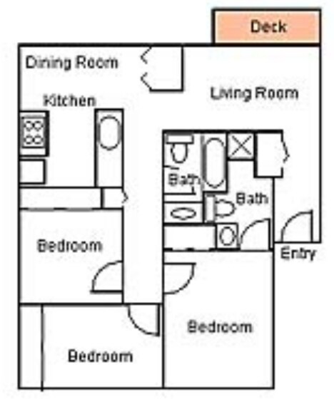 3BR/2BA - Summerglen Apartments