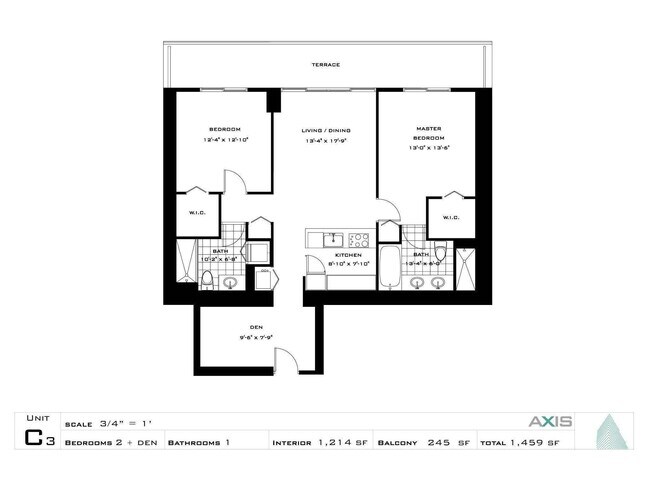 One of the best floor plans at the Axis and Brickell With Extra Den! - 79 SW 12th St