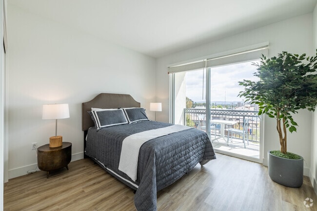 1BR, 1BA - 692SF - Bedroom - Lumia Apartments
