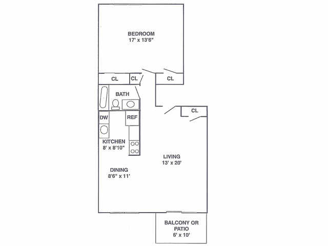 1HAB/1BA - Edgemont Terrace Apartments