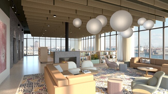 Sitting Area in the Library - Allied Harbor Point