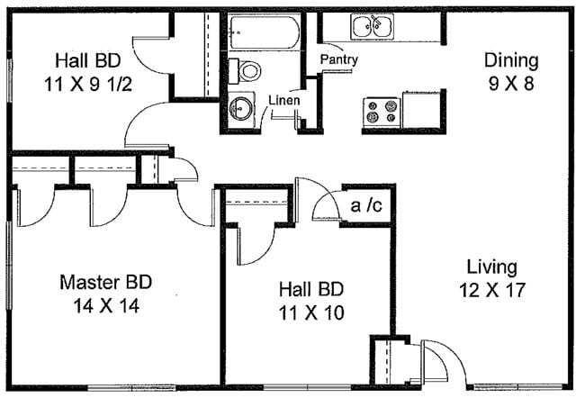 Floorplan - Lawnwood Apartments