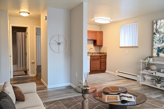 1 habitación, 1 baño - Sala de estar - The Stapleton Apartments