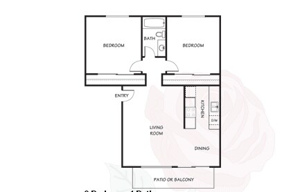 2BR/1BA - Summit Rose Apartments