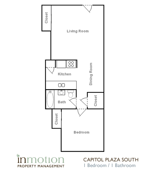 1HAB/1BA - Capitol Plaza South