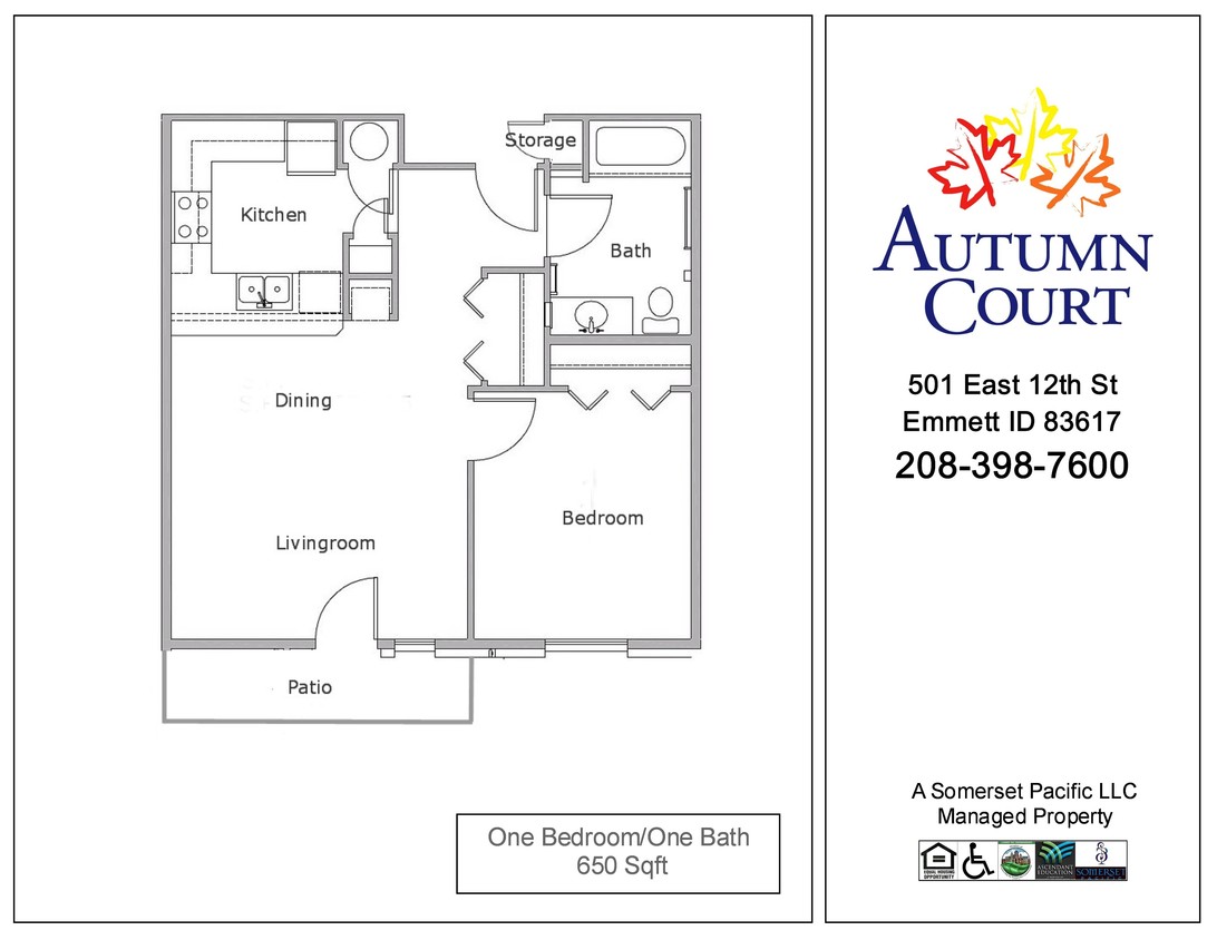 1BR/1BA - Autumn Court Apartments