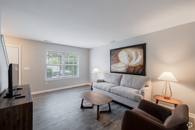 2BR, 2BA - 1,110SF - Living Room - Landings at Cedar Creek