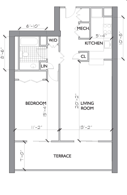 1HAB/1BA - Collegeview Tower