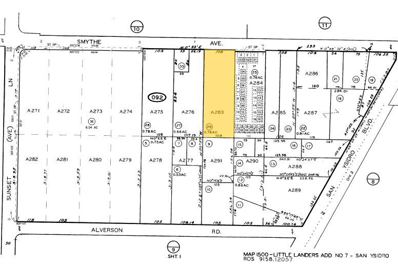 Plat Map - Smythe Avenue Cottages