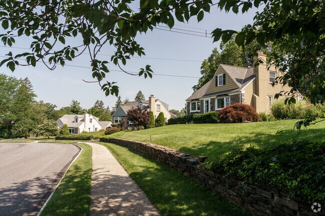 Single-family homes line the residential streets of the Wayne neighborhood.