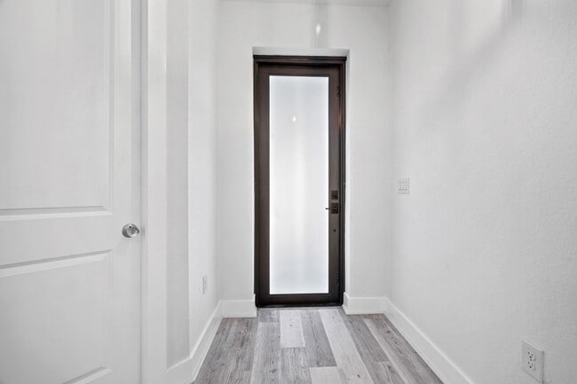 Beautiful solid front door, frosted glass - 26382 Explorer Rd