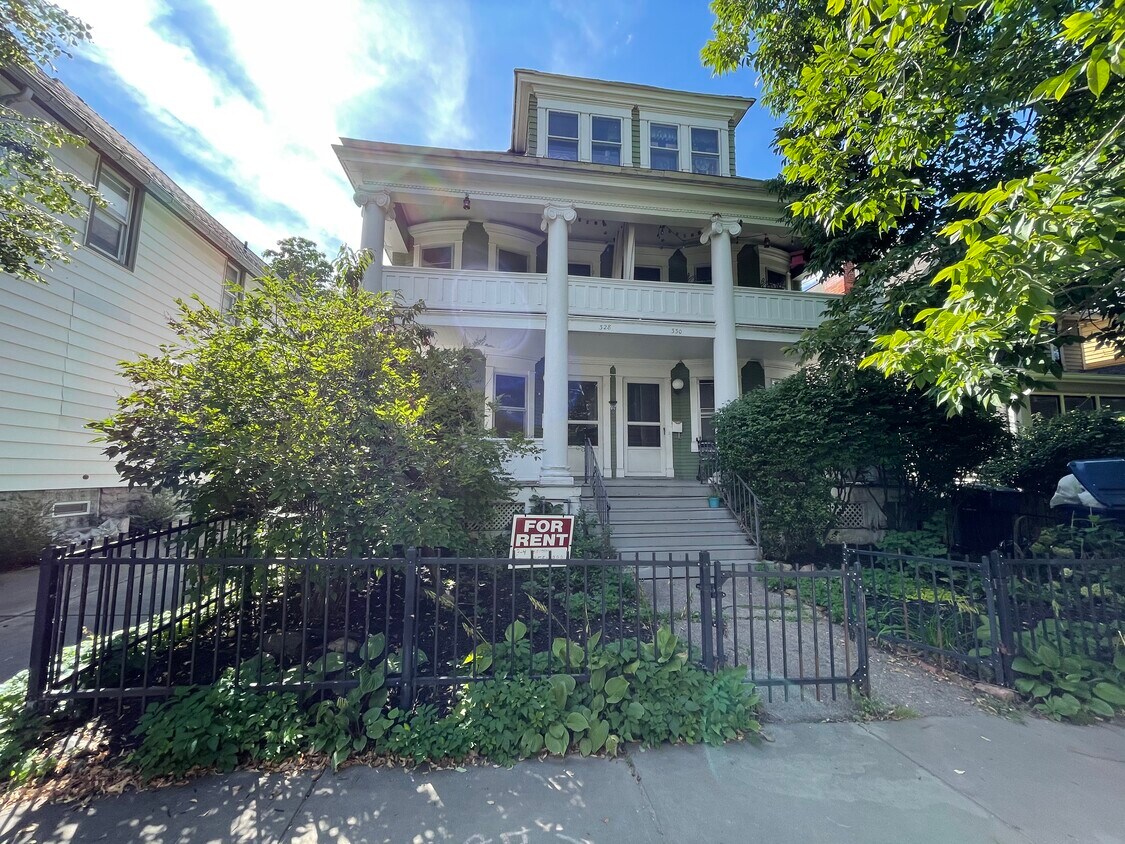 The left side with balcony and porch - 328 Ashland Ave