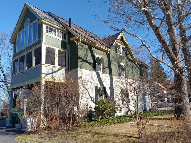 back side of the house showing the screened in porch - 75 Groton St