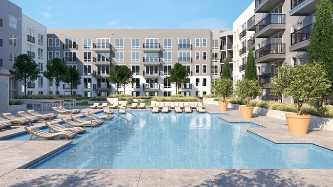 Resort-style pool and courtyard - High Street Atlanta