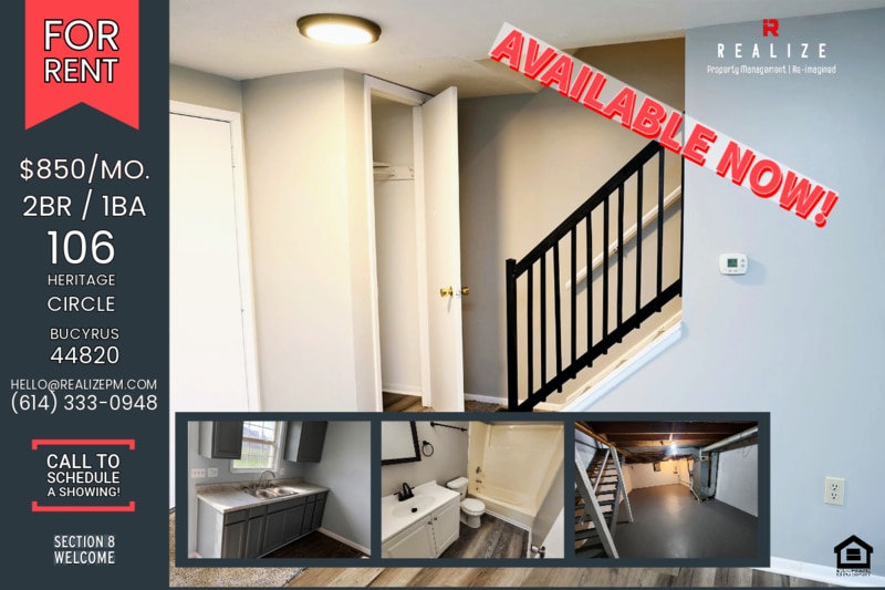 106 Heritage Cir, Bucyrus, OH 44820 Townhome Rentals in Bucyrus OH